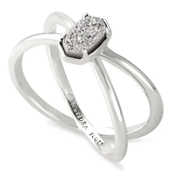 Kendra Scott Jewelry - Kendra Scott Platinum Drusy Emilie Ring
